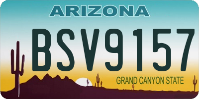 AZ license plate BSV9157