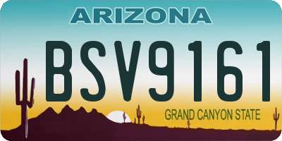 AZ license plate BSV9161