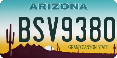 AZ license plate BSV9380