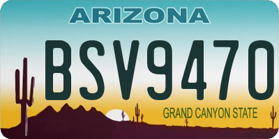 AZ license plate BSV9470