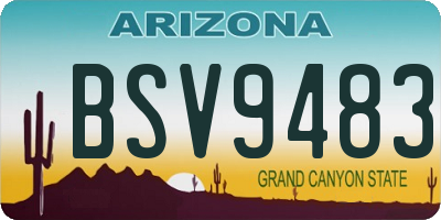 AZ license plate BSV9483
