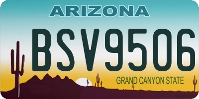AZ license plate BSV9506