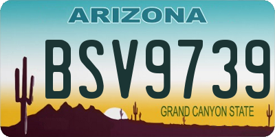 AZ license plate BSV9739