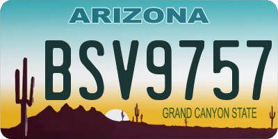 AZ license plate BSV9757