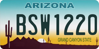 AZ license plate BSW1220