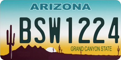 AZ license plate BSW1224