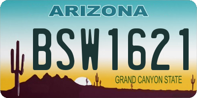 AZ license plate BSW1621