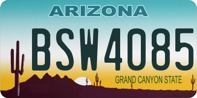 AZ license plate BSW4085