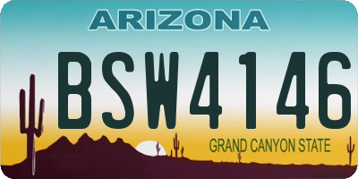 AZ license plate BSW4146
