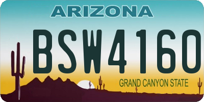 AZ license plate BSW4160