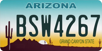 AZ license plate BSW4267