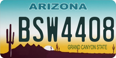 AZ license plate BSW4408