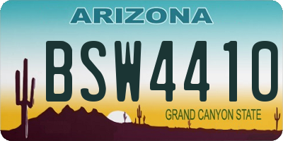 AZ license plate BSW4410