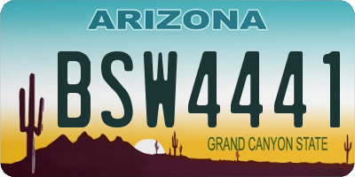 AZ license plate BSW4441