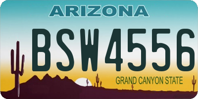 AZ license plate BSW4556