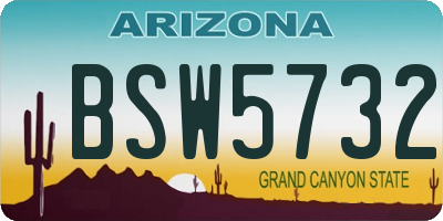 AZ license plate BSW5732