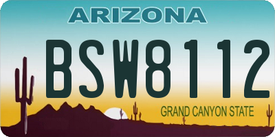 AZ license plate BSW8112