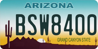 AZ license plate BSW8400