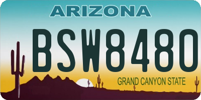 AZ license plate BSW8480