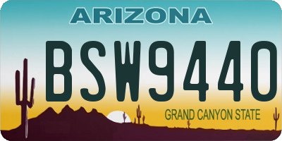 AZ license plate BSW9440