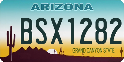 AZ license plate BSX1282