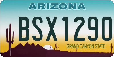 AZ license plate BSX1290