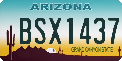 AZ license plate BSX1437