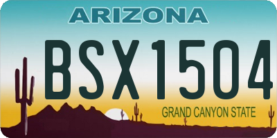 AZ license plate BSX1504