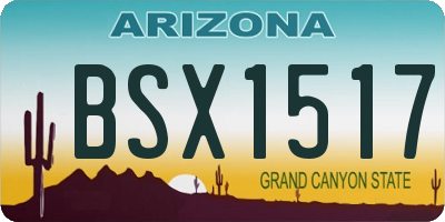 AZ license plate BSX1517