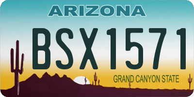 AZ license plate BSX1571