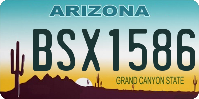 AZ license plate BSX1586