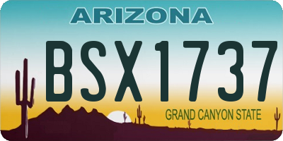 AZ license plate BSX1737