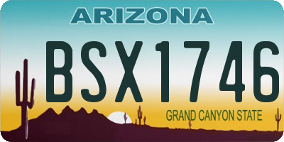 AZ license plate BSX1746