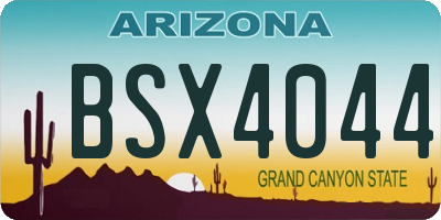 AZ license plate BSX4044