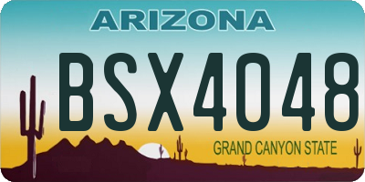 AZ license plate BSX4048