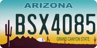 AZ license plate BSX4085