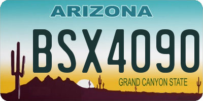 AZ license plate BSX4090