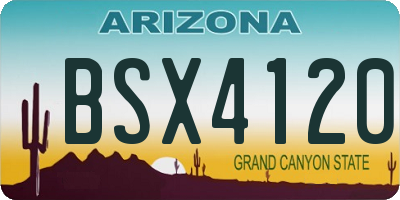 AZ license plate BSX4120