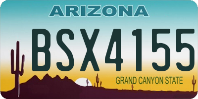 AZ license plate BSX4155