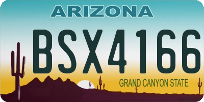 AZ license plate BSX4166