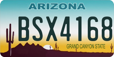 AZ license plate BSX4168