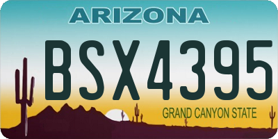 AZ license plate BSX4395