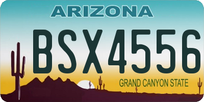 AZ license plate BSX4556