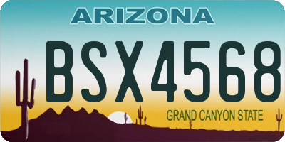 AZ license plate BSX4568