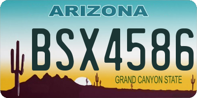 AZ license plate BSX4586