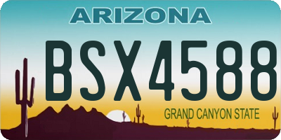 AZ license plate BSX4588