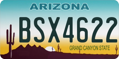 AZ license plate BSX4622