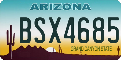 AZ license plate BSX4685