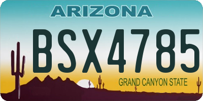 AZ license plate BSX4785