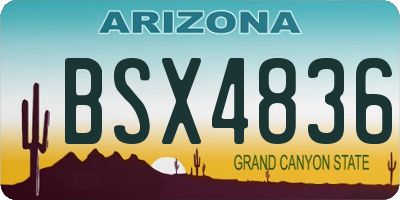 AZ license plate BSX4836